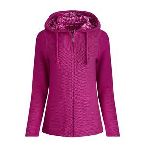 Weird Fish Womens/Ladies Chicoa Macaroni Full Zip Hoodie / Magenta